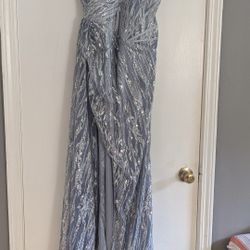 Bluish Gray Formal Dress