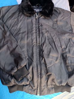 Security Jacket with Faux Fur Collar