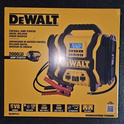 DEWALT
2000-Peak Amp Portable Jump Starter with Digital Compressor, USB and AC Power Bank