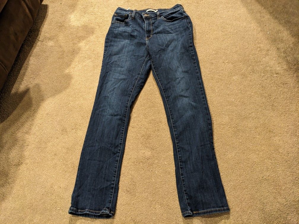 Ladies Levi's High Rise Straight Leg Jeans