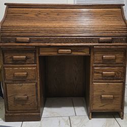 Red Oak Roll Desk 