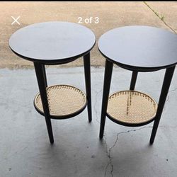 Comfy Ratten Round End Table Set