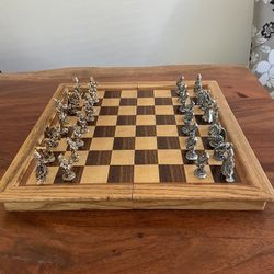 Chess Board With Dungeons And Dragons figures