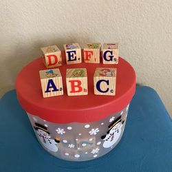 ABC Wood Cubes Puzzle $10