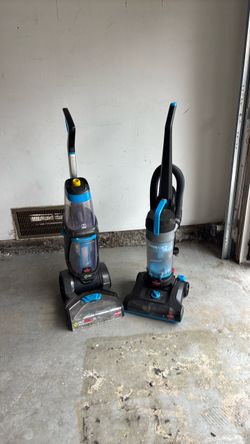 Carpet cleaning vacuum and regular vacuum