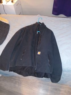 Black Carhartt zip up jacket Large
