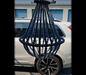 Multi blue and white chandelier