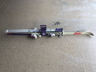 Purple and White Ski Set