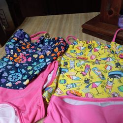 Girls Bathing Suits. Size 5-6