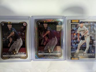 Jacob Misiorowski RC Baseball Card Lot of 3