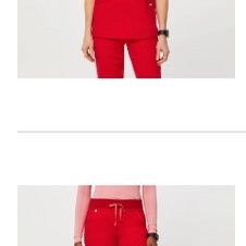 Bright Red Fig Scrubs