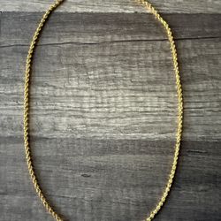 22k Gold Diamond Cut Rope Chain Handmade