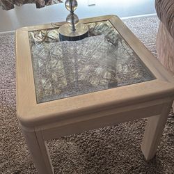 White wash end table