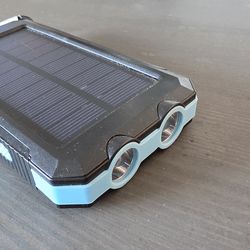 Solar/plug in charging bank