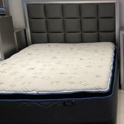 *Last Chance!!!*---Stylish Cindy Platform Storage Queen Bed W/Nightstand---Now $699!!!---Delivery And Financing🙌