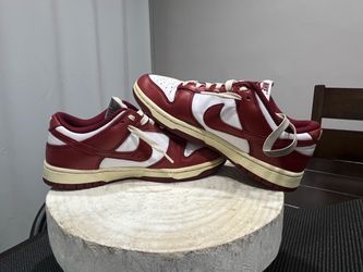 Nike Dunk Low PRM Vintage Team Red Women’s Size 8 Coconut Milk FJ4555-100