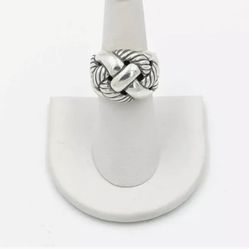 David Yurman Men's Woven Cable Ring Sterling Silver Size 11 With Pouch