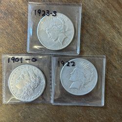 3 Silver Dollars. Group 11.