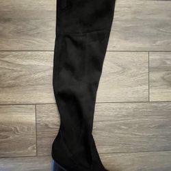 SamEdelmom Thigh High Black Suede boots