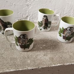 Fitz and Floyd Owl Coffee Mugs