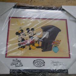 Disney MUSIC TO MY EARS Limited Edition Signed Serical COA Mickey Mouse Minnie. 