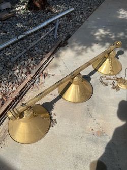 Brass pool ceiling light
