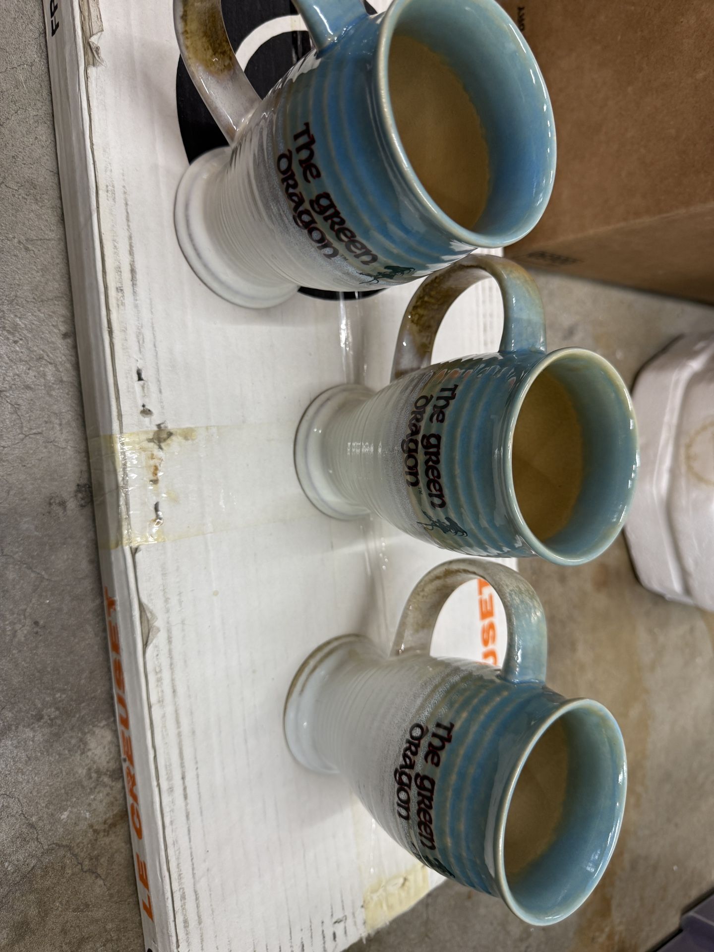 THE GREEN DRAGON Mug HOBBITON Movie Set Of 2 Mugs From Lord Of The Rings