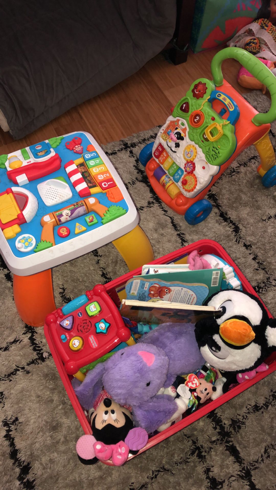 Toddler play table and walker