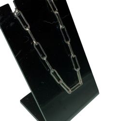 Silver Paperclip Chain Necklace