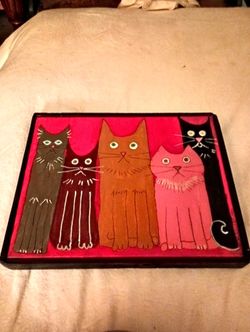 Five Cats Painting
