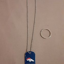 NFL**BRONCO'S *DOGTAG  NECKLACE *