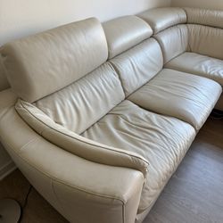 White Leather Sofa - Italian