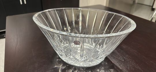Vintage TUSCANY Lead CRYSTAL Oval Serving Bowl w Box MUIRFIELD SERIES 11" 