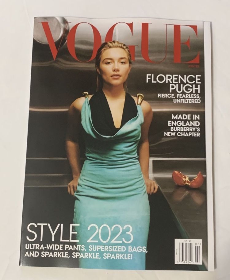 Vogue Florence Pugh “Fierce, Fearless, Unfiltered” Issue Winter 2023 Magazine