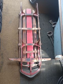 Wood and metal sled