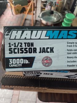 NEW HAUL-MASTER 1-1/2 Ton Scissor Jack (2 Available)