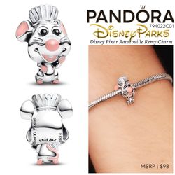 PANDORA Disney Pixar Ratatouille Remy Charm w/box