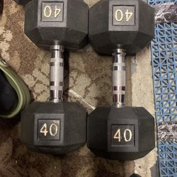 40LB Rubber Dumbell
