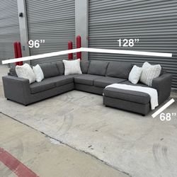 FLAWLESS 4-Piece Oversized XL U-Sectional Sofa Couch FREE DELIVERY