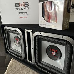 New Pyle PLSQ210BS 10" Dual Bass  Package