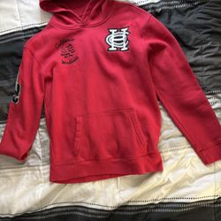 Hollister pullover hoodie red size M