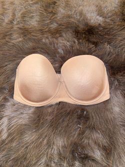 Tan Wacoal red carpet strapless Demi push up bra size 32DD