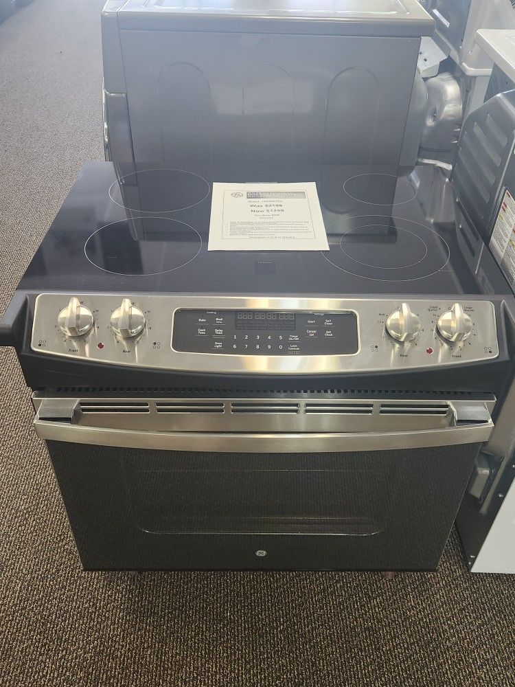 30 in. 5 Burner Element Drop-In Electric Range with Self-Cleaning Oven in Stainless Steel