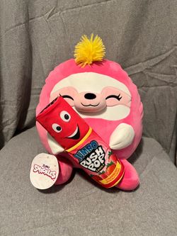 Zuru Snackles SUSIE The Sloth Push Pop 14" Jumbo Plush NWT Super Soft