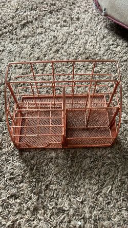 Rose Gold desk organizer