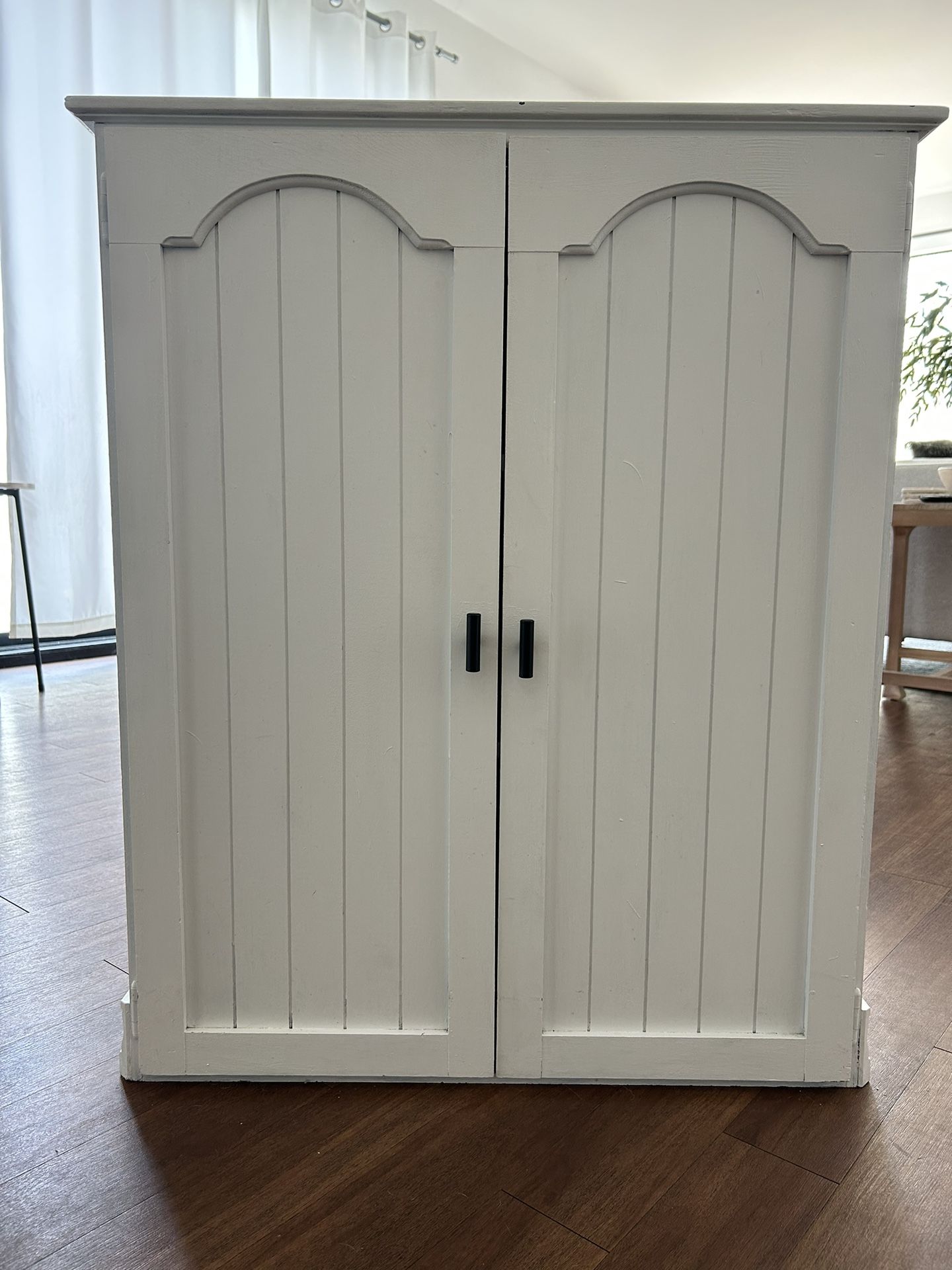 White Storage Cabinet With Doors