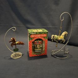 Carousel and Carousel Horse Ornaments 