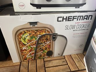 Chefman 3.5 Qt Casserole Slow Cooker.  Compare To Amazon For  $80 Out Of Stock 