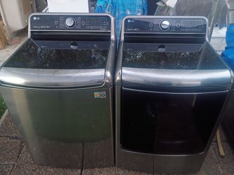 LG Diamond Glass Top Load Washer And Electric Dryer! 29in wide bigger than standard size !