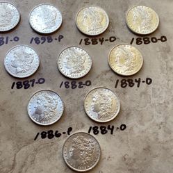 AMAZING ,,,,, 10 ,,,,, COINS. UNCIRCULATED MORGAN  90% SILVER DOLLAR  SPECIAL PRICE (70 DOLLARS EACH ) THE BEST PRICE IN THE TOWN 